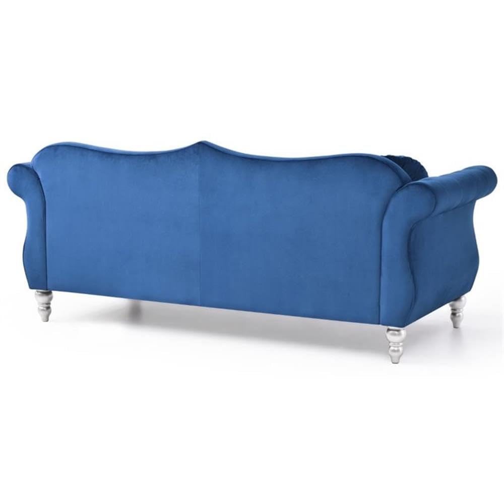 Navy Blue Velvet Sofa M698