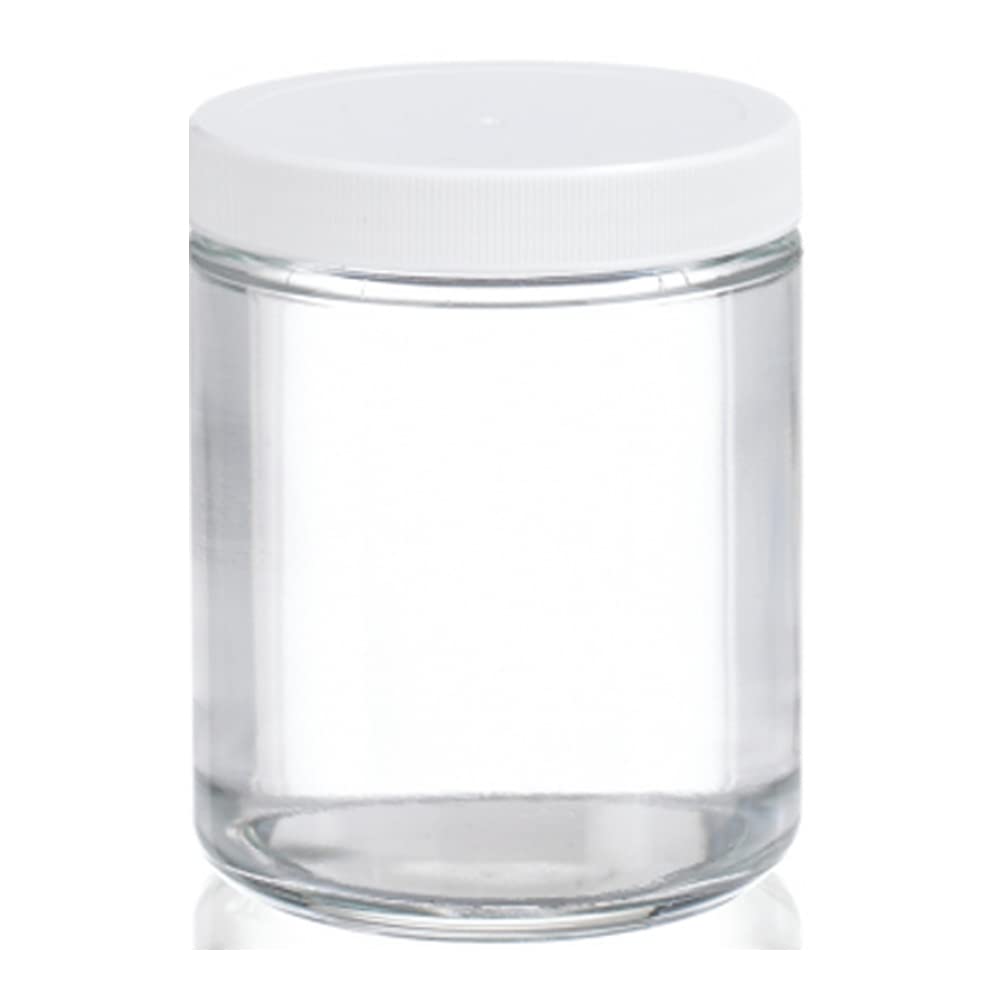 Clear Glass 2oz Straight Sided Jar with Screw Cap, Case of 24 V9746