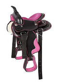 8" Seat Kids Western Synthetic Horse Riding Saddle Q1279