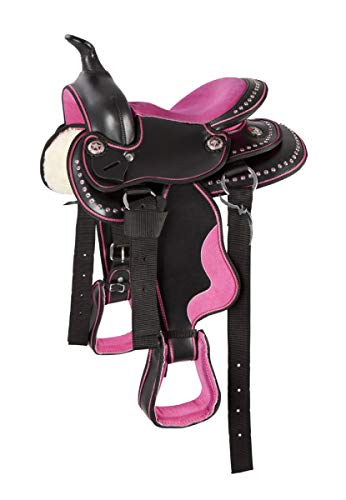 8" Seat Kids Western Synthetic Horse Riding Saddle Q1279