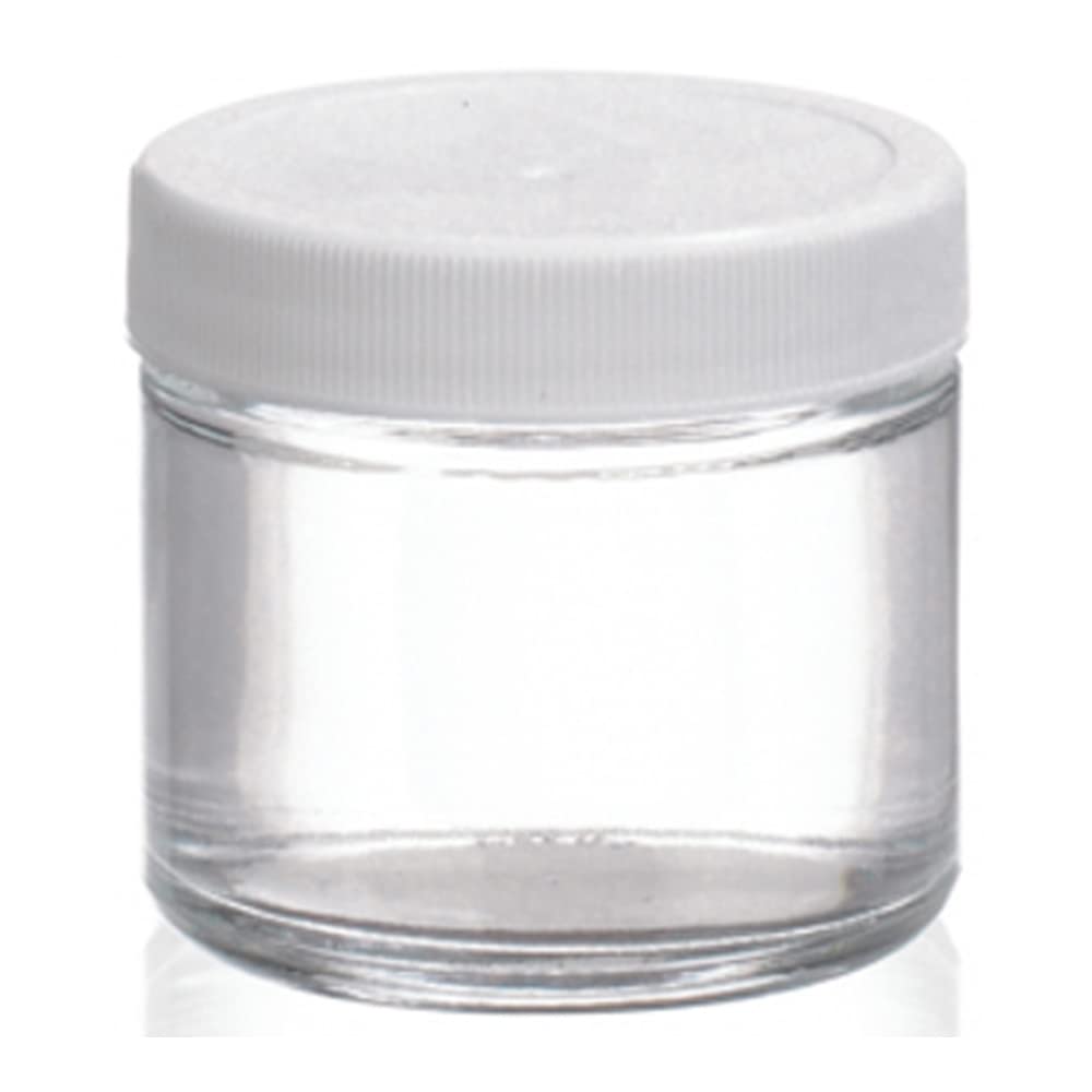 Clear Glass 2oz Straight Sided Jar with Screw Cap, Case of 24 V9746