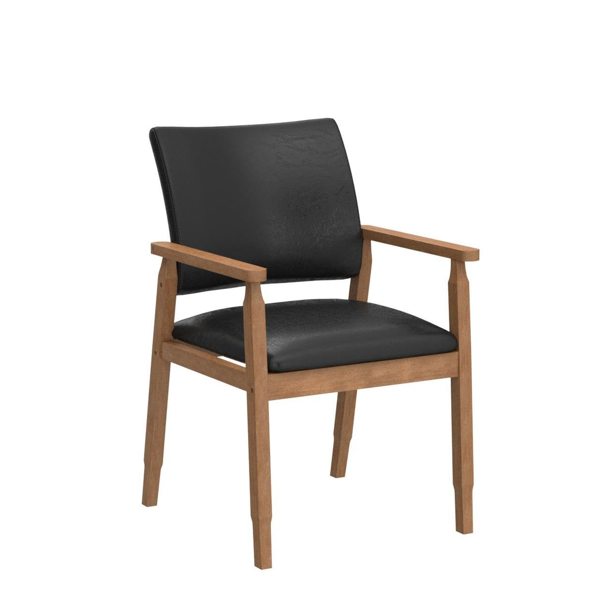 Black PU Leather Dining Chairs Set of 4 E4414