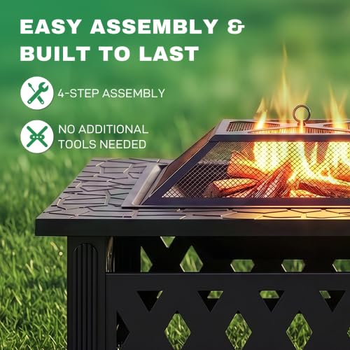 32 Inch Wood Burning Fire Pit Y396332
