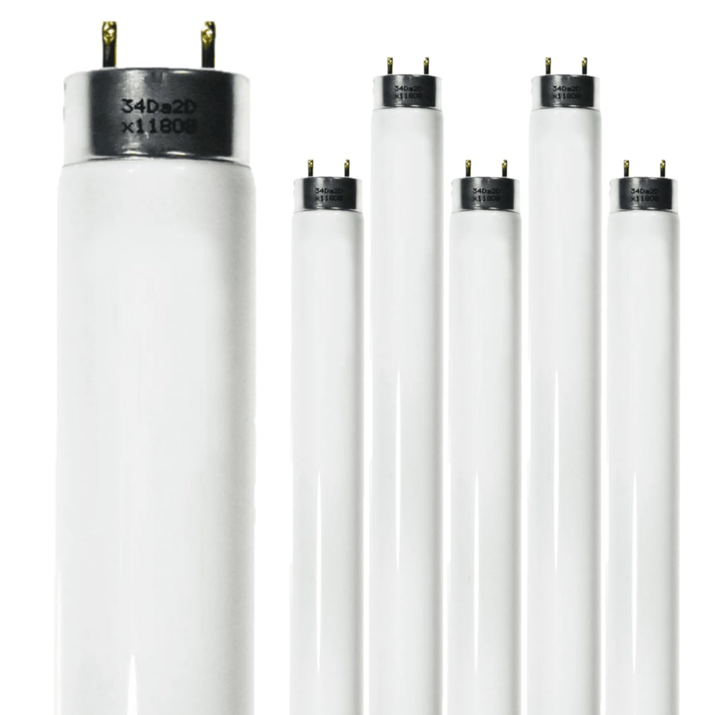 24 Inch T8 Fluorescent Tube Light Bulb 17W 4100K Cool White 2800 Lumen G13 Bi-Pin Base Pack of 6 I485781