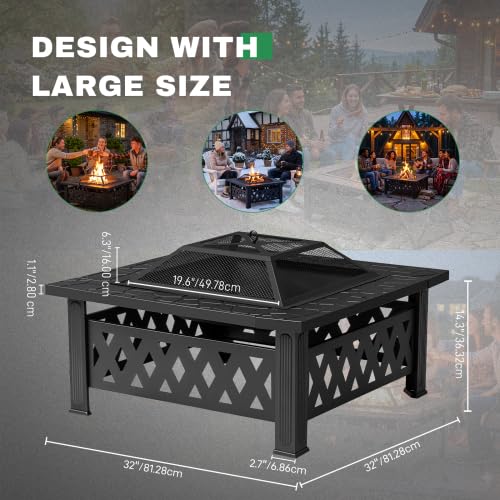 32 Inch Wood Burning Fire Pit Y396332