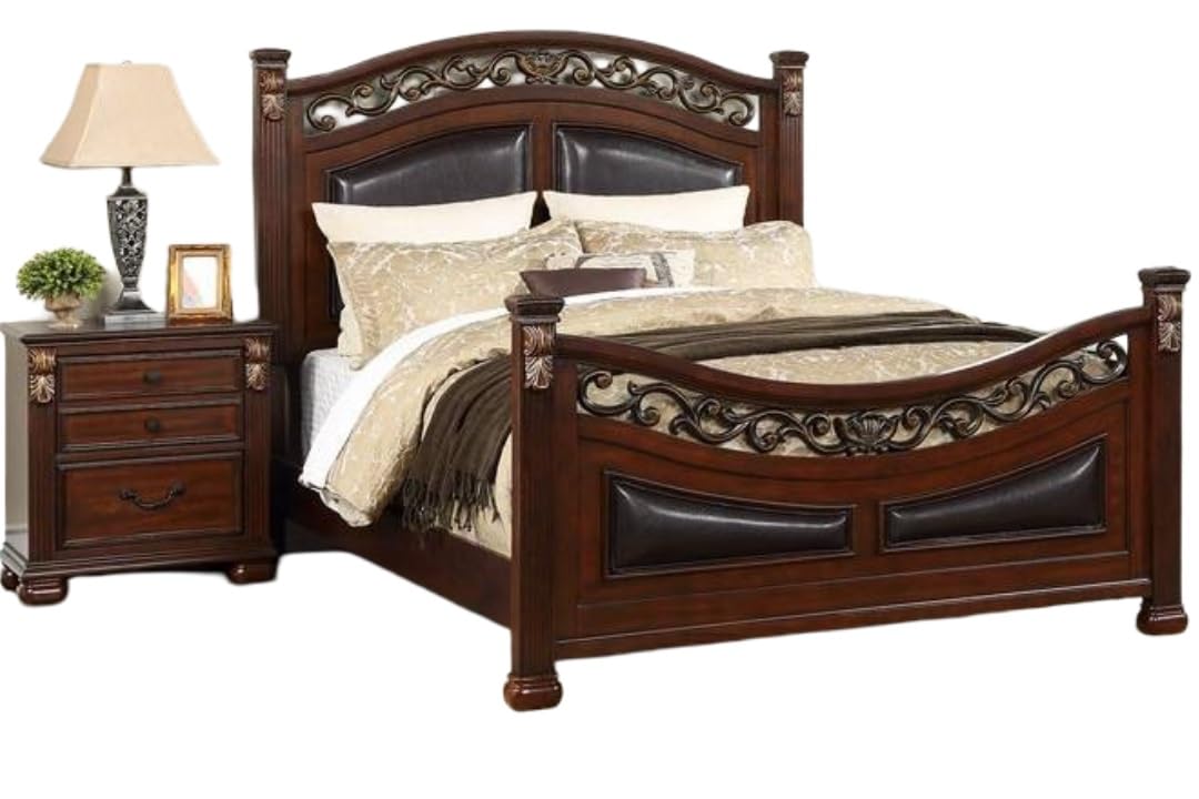 California King Size Padded Headboard and Footboard I48817