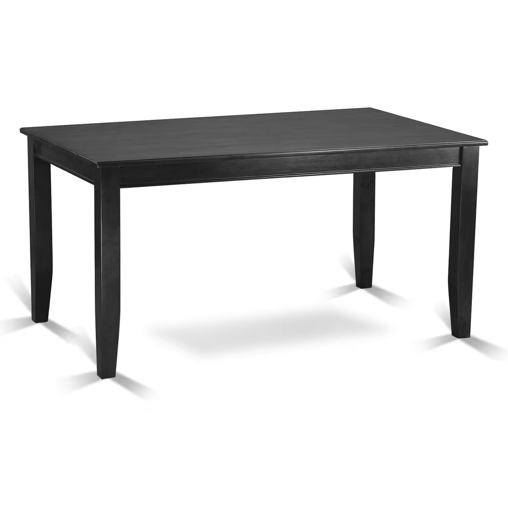 5 Piece Black Dining Table Set with 4 Faux Leather Chairs U46290