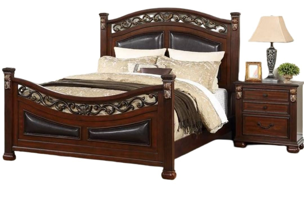 California King Size Padded Headboard and Footboard I48817