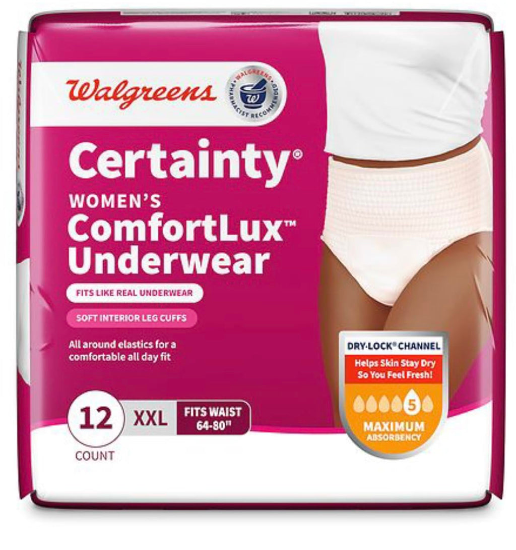 Women's Maximum Absorbency Underwear, XXL, 12 Count C4225