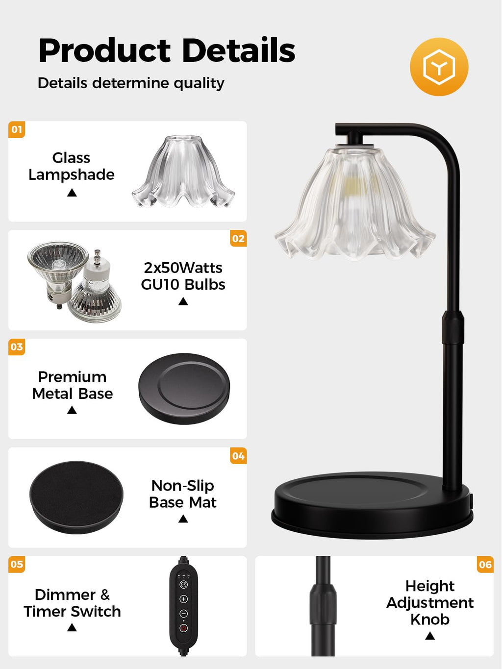 Candle Warmer Lamp with Timer K4644