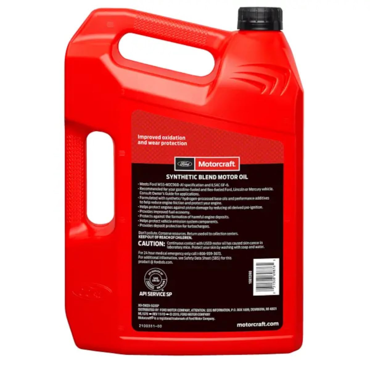 5W-20 Synthetic Blend Motor Oil 5 Quart T40446