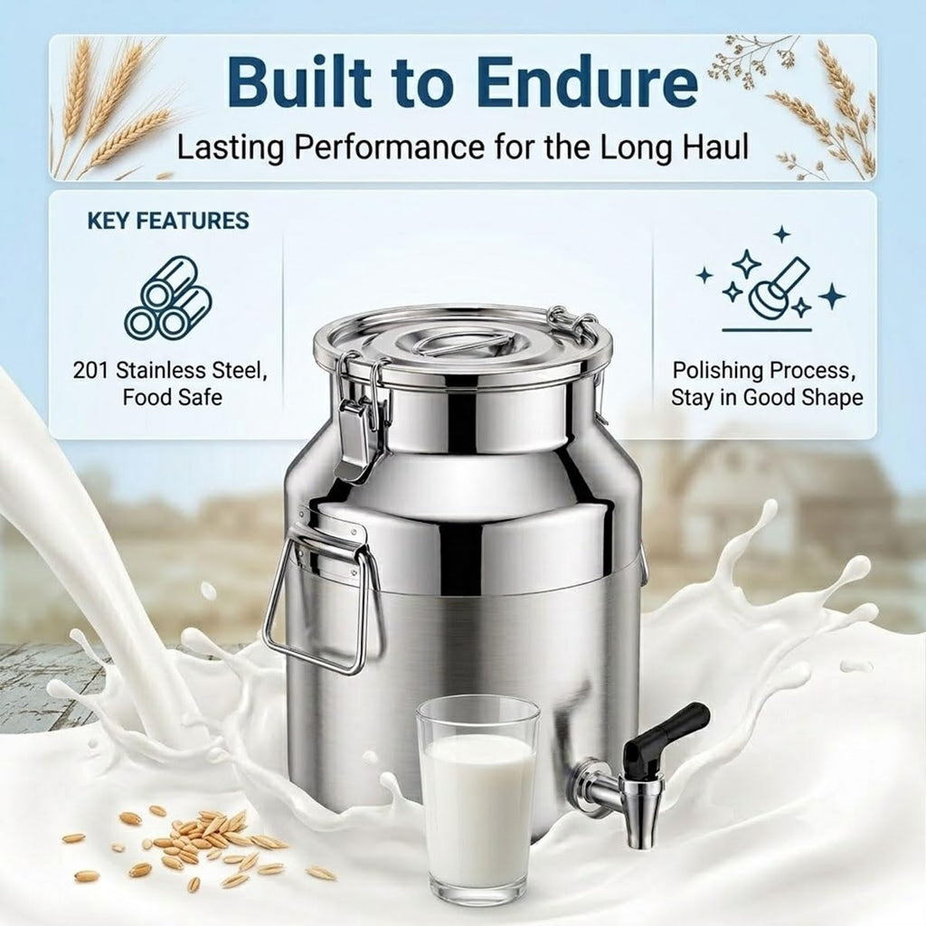Food Grade Stainless Steel Milk Can with Sealed Lid B623035