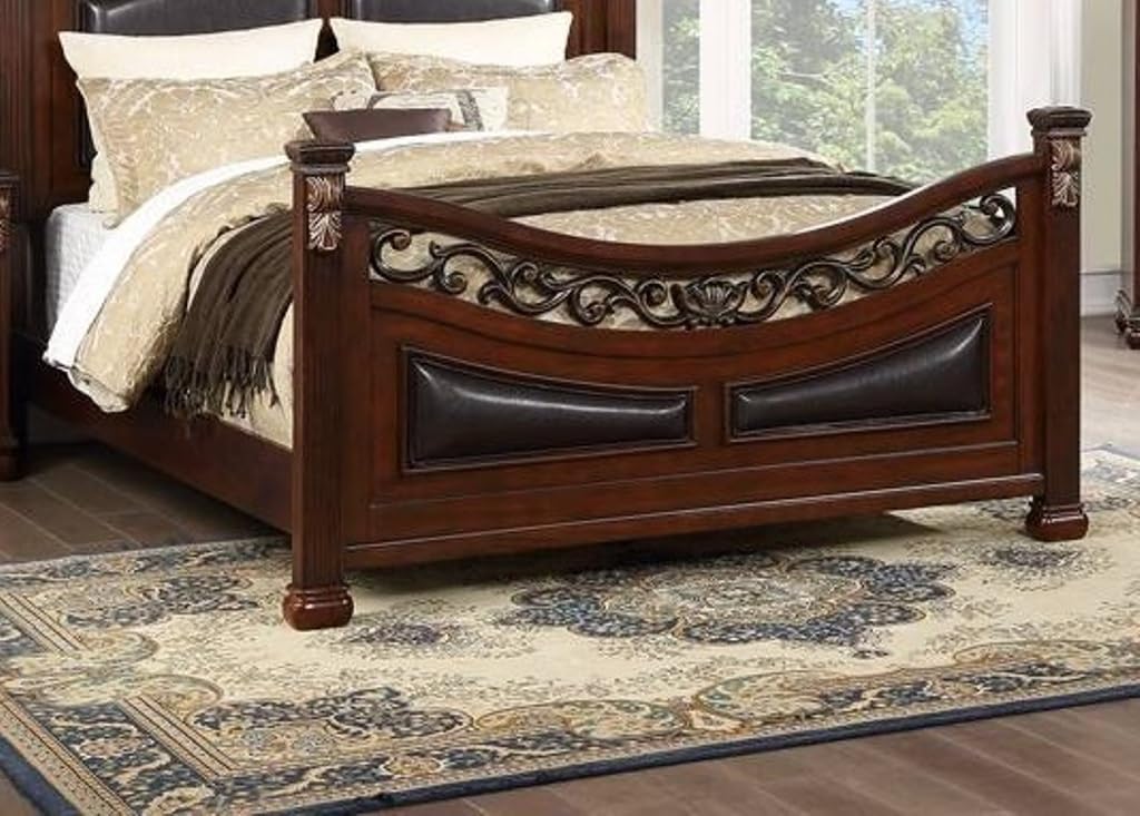 California King Size Padded Headboard and Footboard I48817