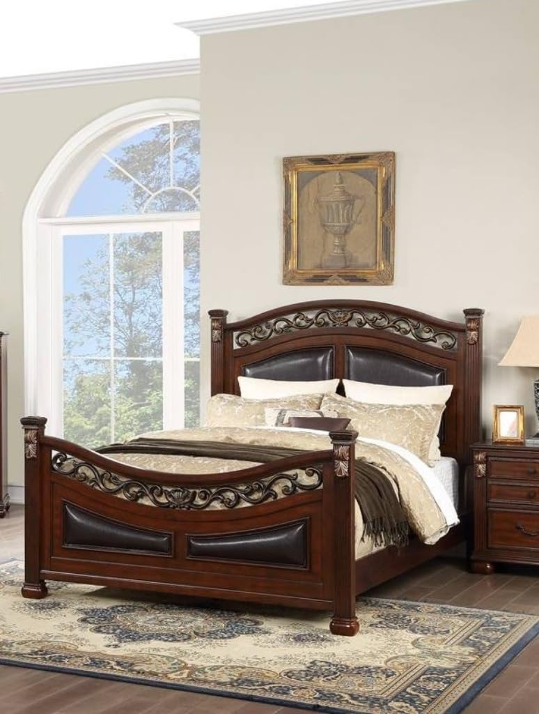 California King Size Padded Headboard and Footboard I48817