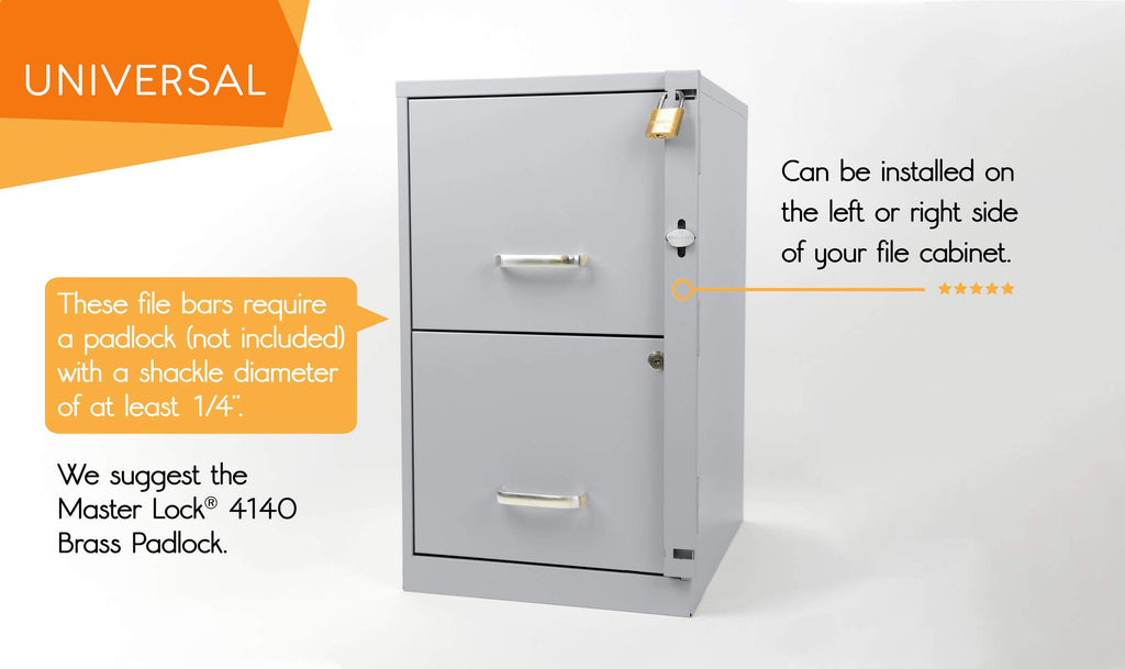 Locking Bar 2 Drawer File Cabinet E891