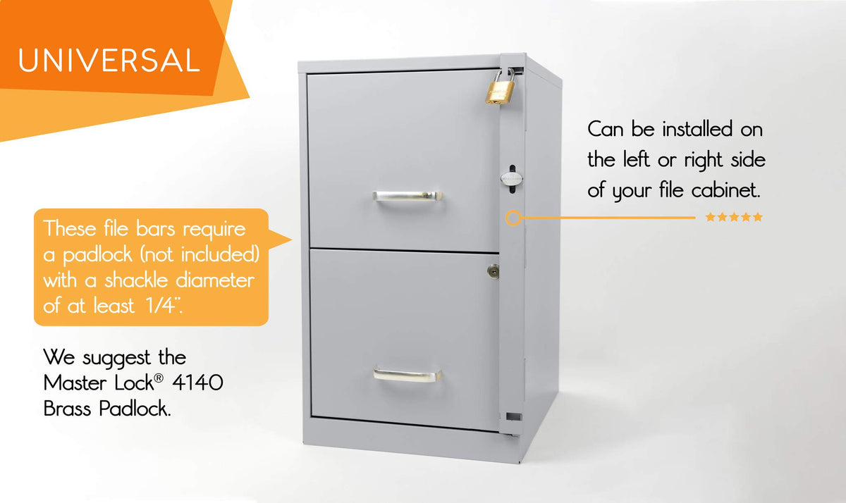 Locking Bar 2 Drawer File Cabinet E891