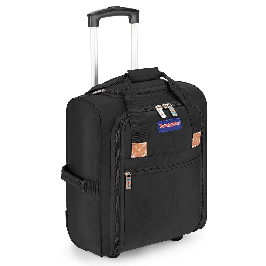 17x13x8 Inches Rolling Underseat Travel Bag Black J35744