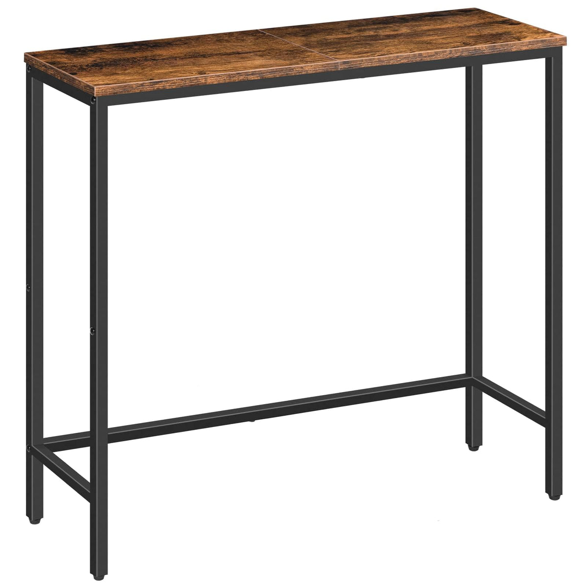 Narrow Console Table, Rustic Brown and Black T224