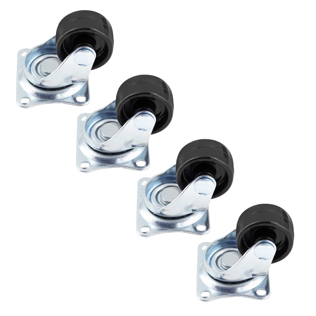 1 inch Swivel Caster Wheels Rubber Base, 8pcs W31422