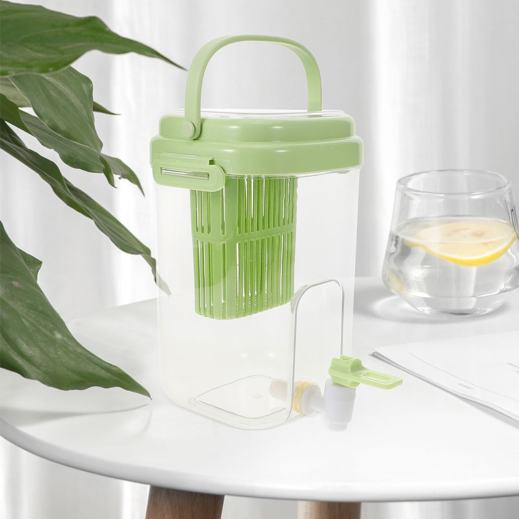 Green 2L Drink Dispenser with Faucet Q264