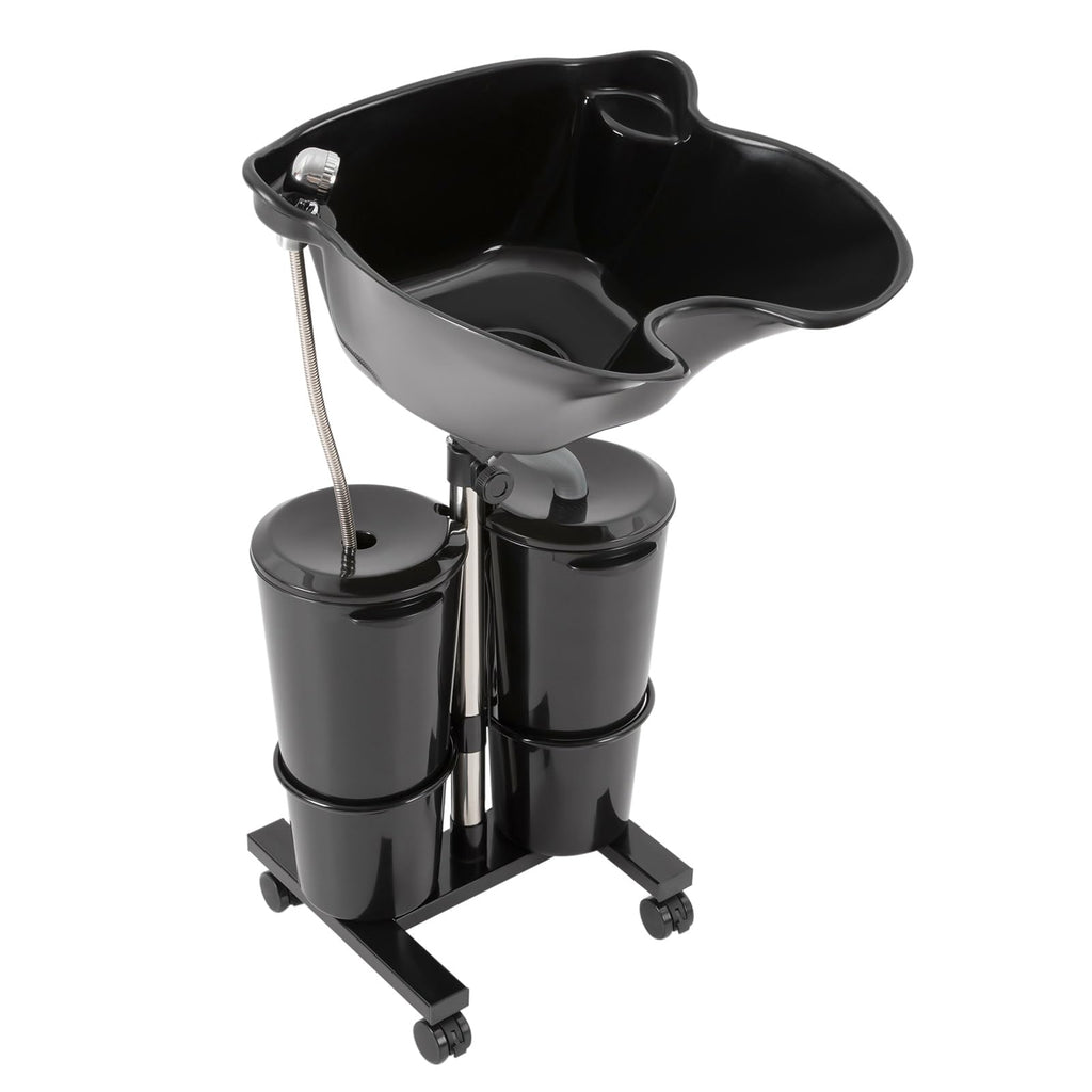Portable Shampoo Bowl with Electric Pump Adjustable Height 2.64Gal J639