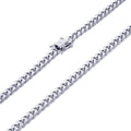 14k White Gold 6mm Chain Necklace A7658