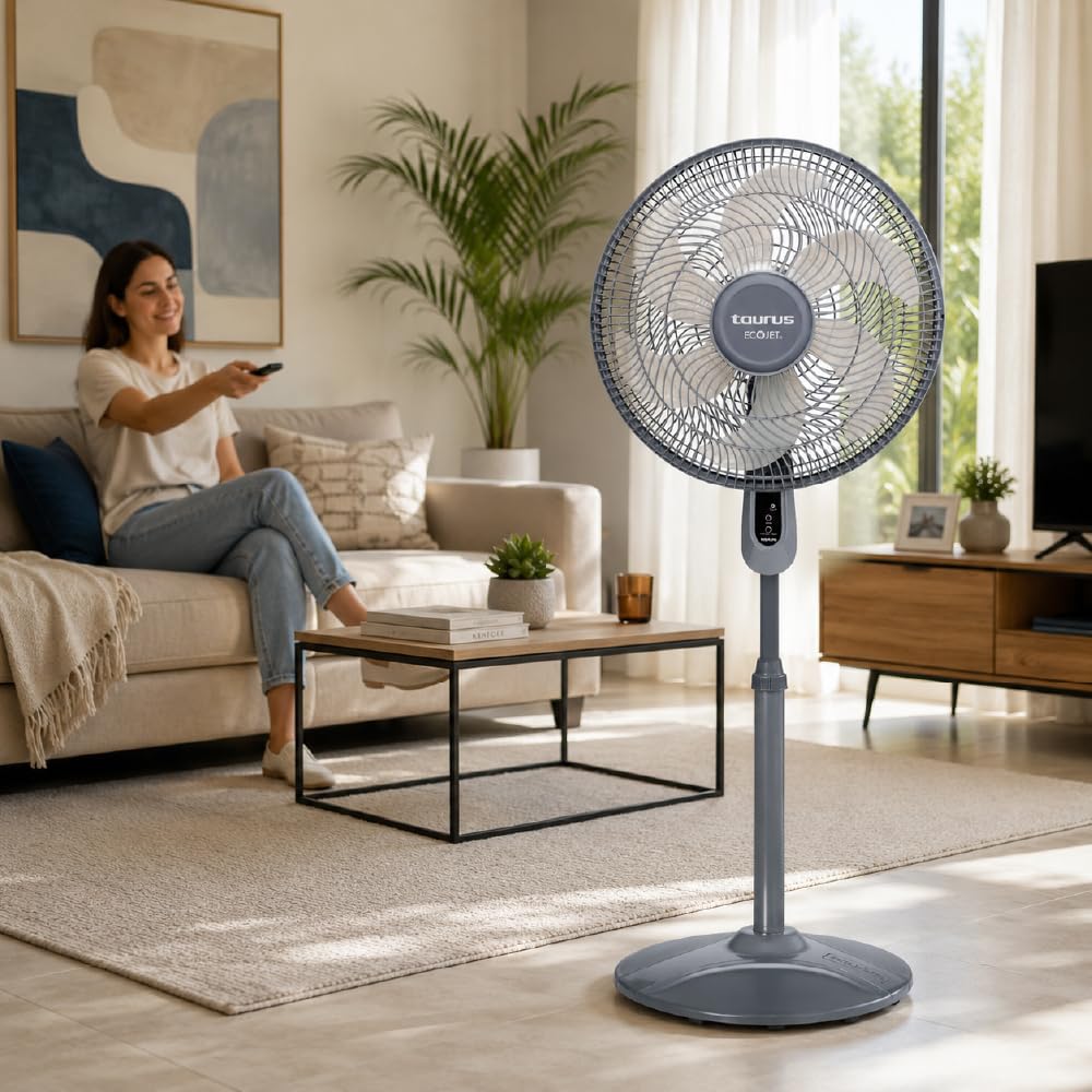 16” Pedestal Fan with Remote, Oscillating Standing Fan X6912