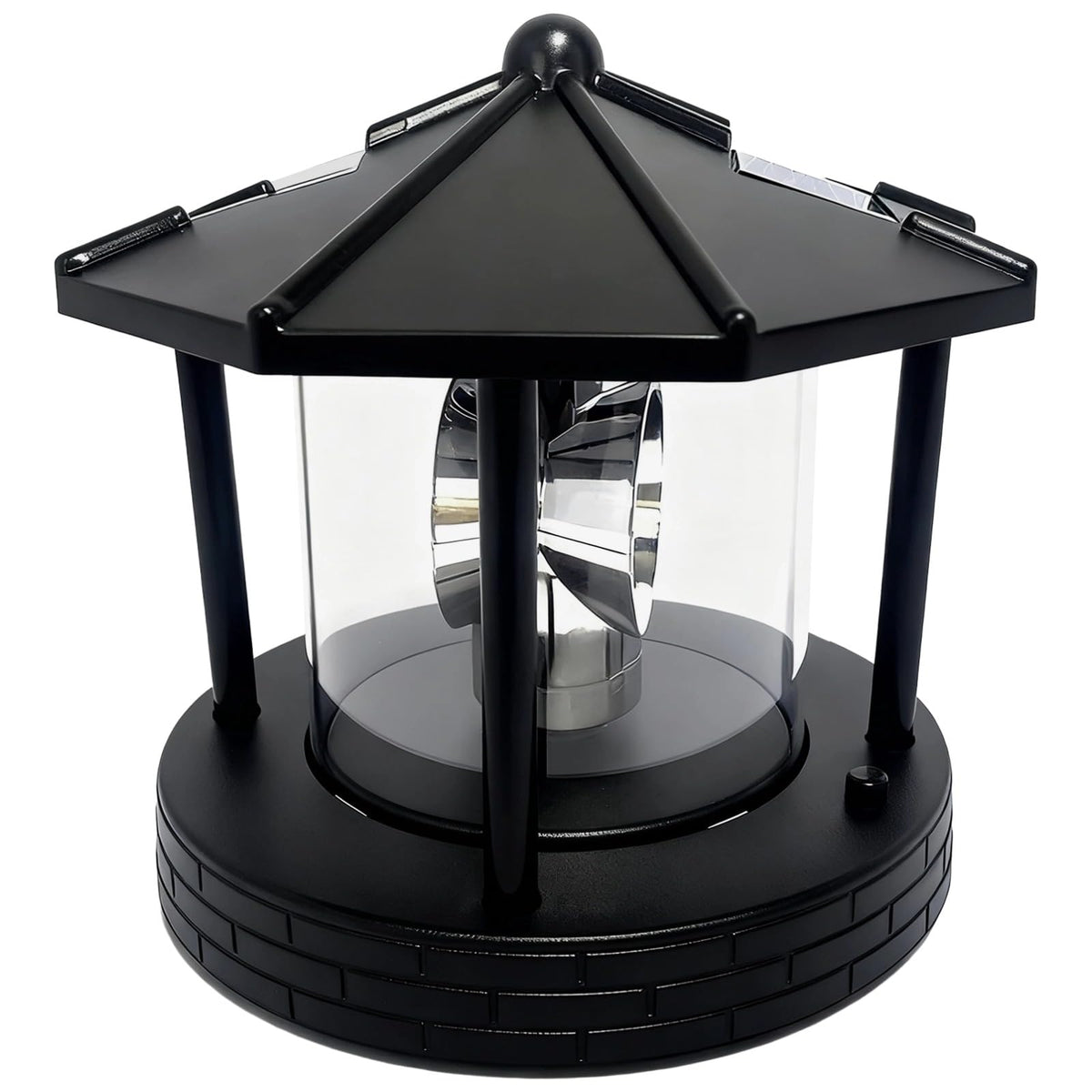 Solar Lighthouse with Rotating Beacon, 5.7 x 5.7 x 6.9 in G241766