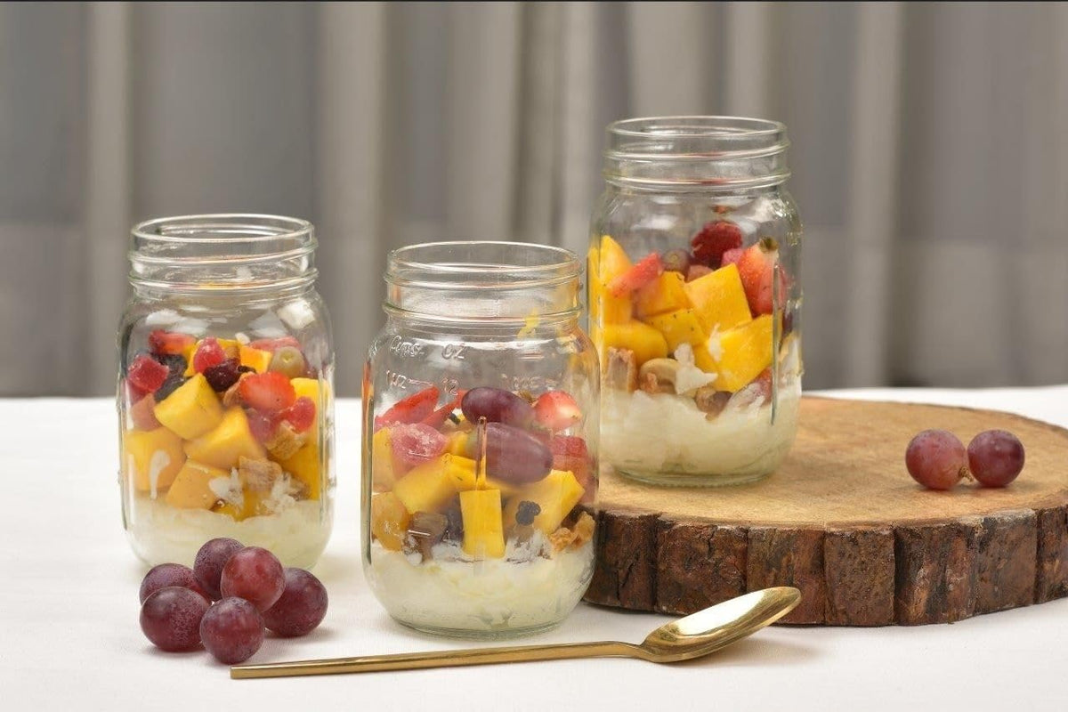 16 oz Regular Mouth Glass Canning Jars with Lids and Rings, 12-Pack K48991