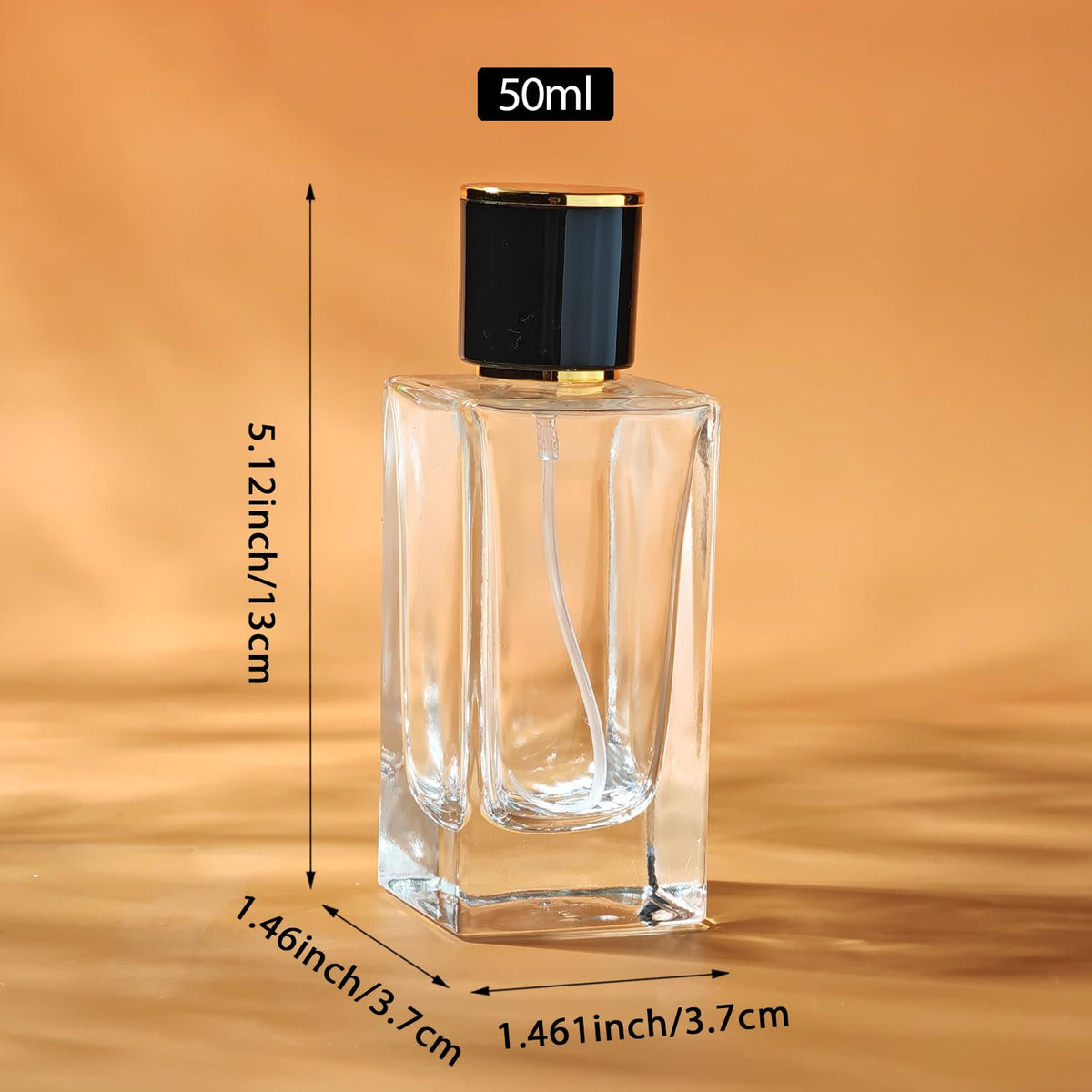 2 Pack 50ml Glass Spray Perfume Bottle Atomizer S514