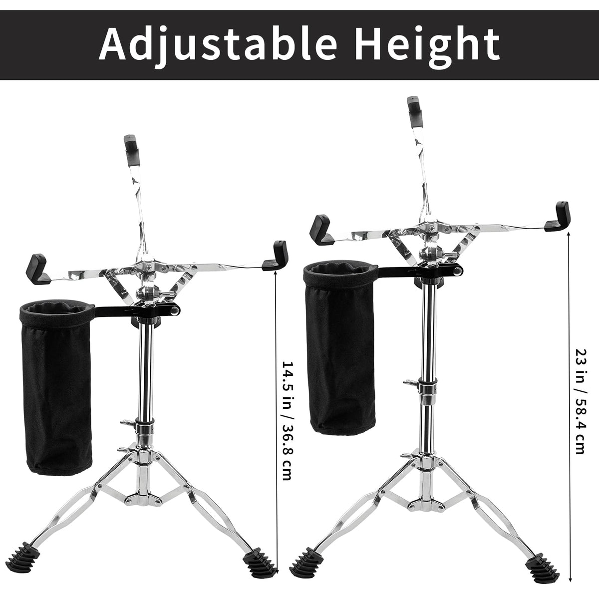 Adjustable Snare Drum Stand with Sticks Holder Q64641