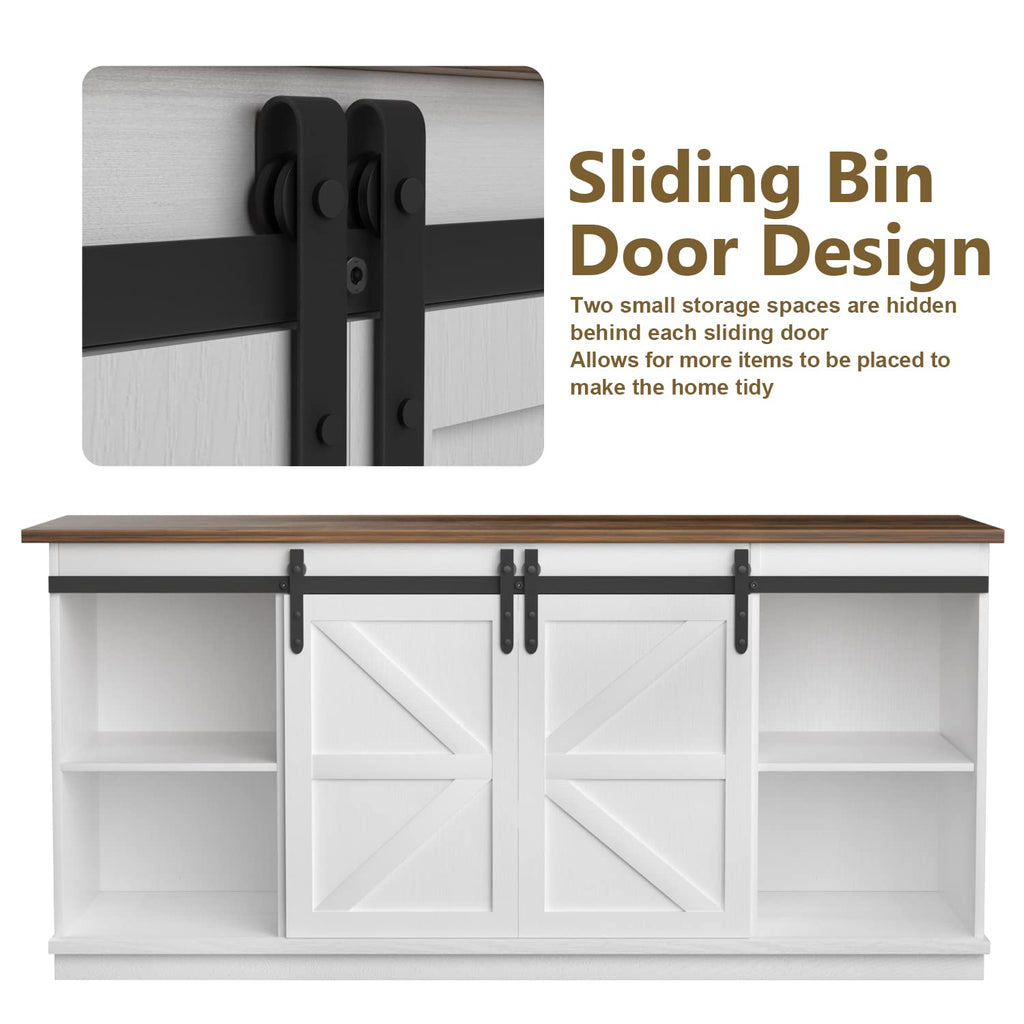 Bright White TV Stand for 65 Inch TV B892