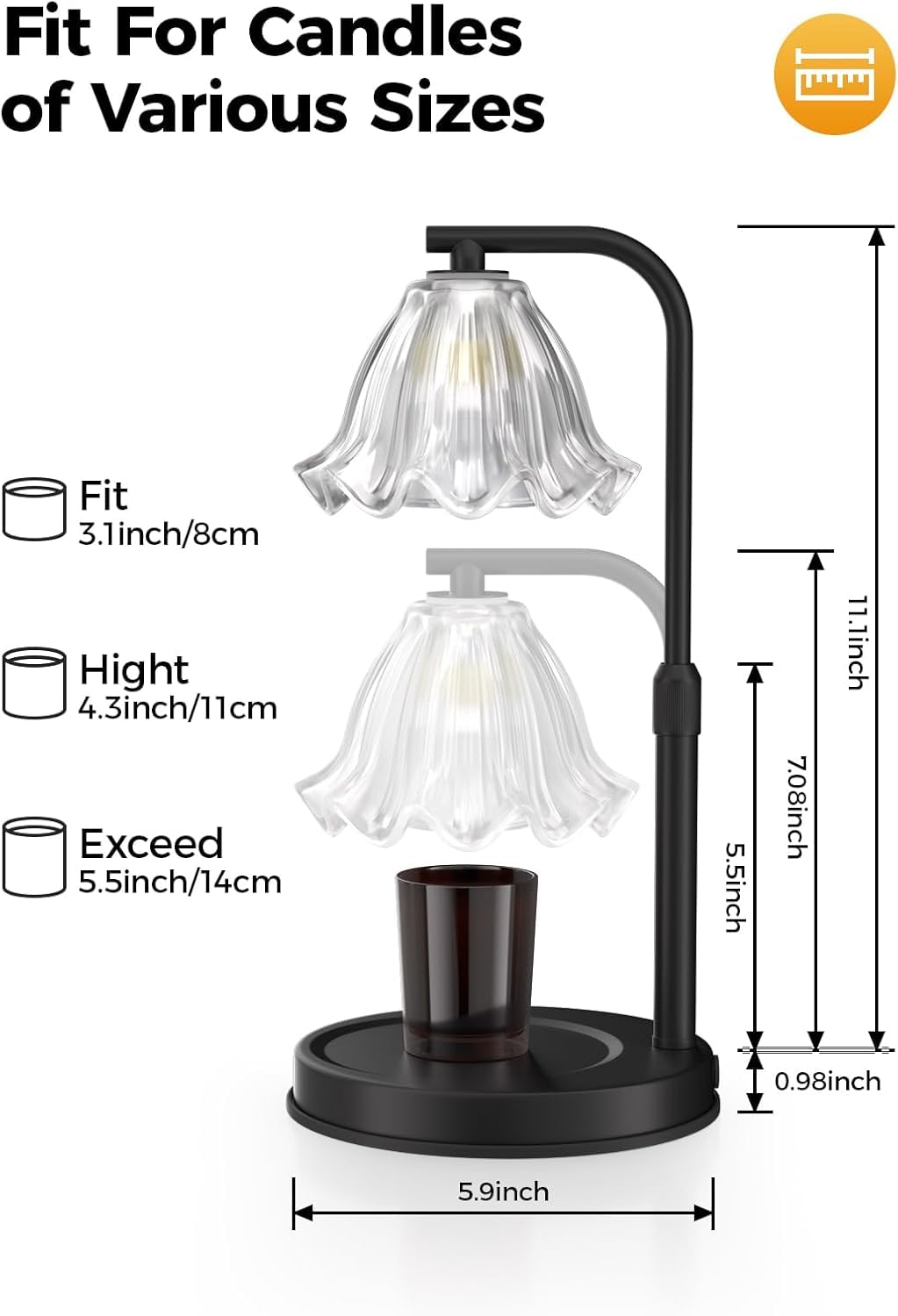 Candle Warmer Lamp with Timer K4644