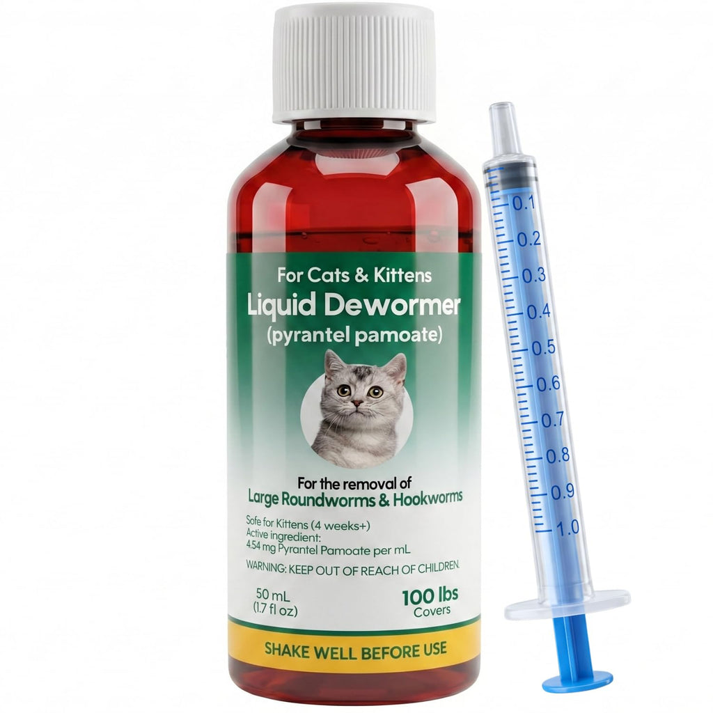 Liquid Dewormer for Cats & Kittens Pyrantel Pamoate Oral Suspension 50ml N366757