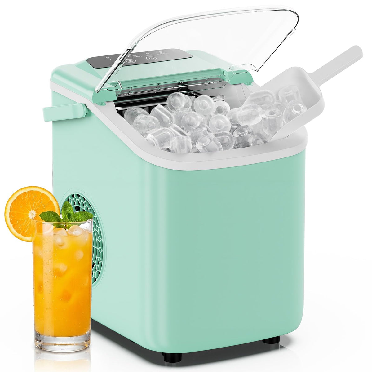 Countertop Ice Maker with Basket and Scoop, 26lbs Daily O710450