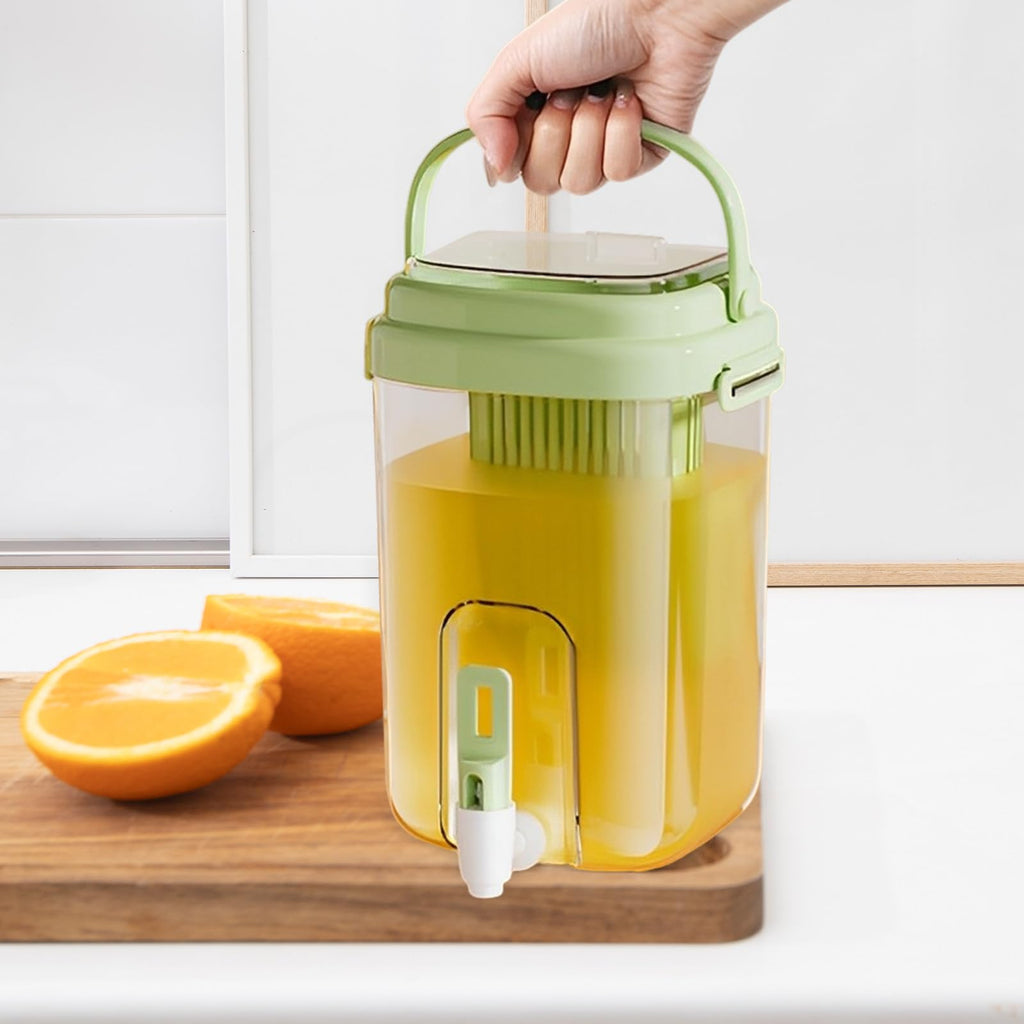 Green 2L Drink Dispenser with Faucet Q264