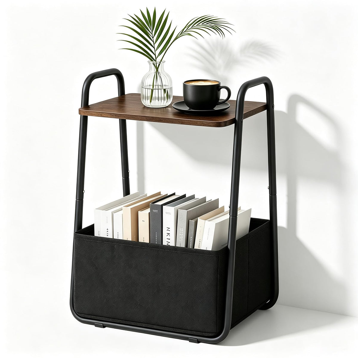 Small Storage Side Table with Metal Frame O82460