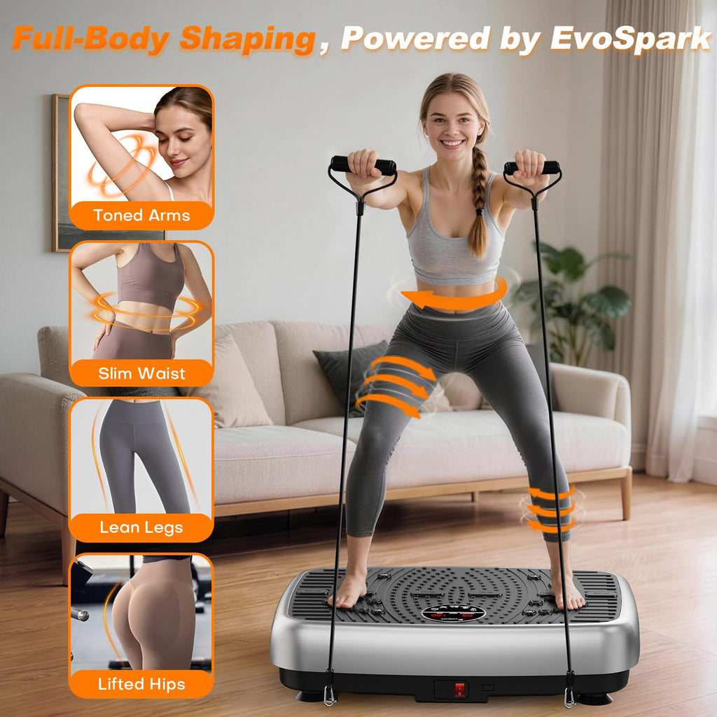 Vibration Plate Exercise Machine with Resistance Bands E919