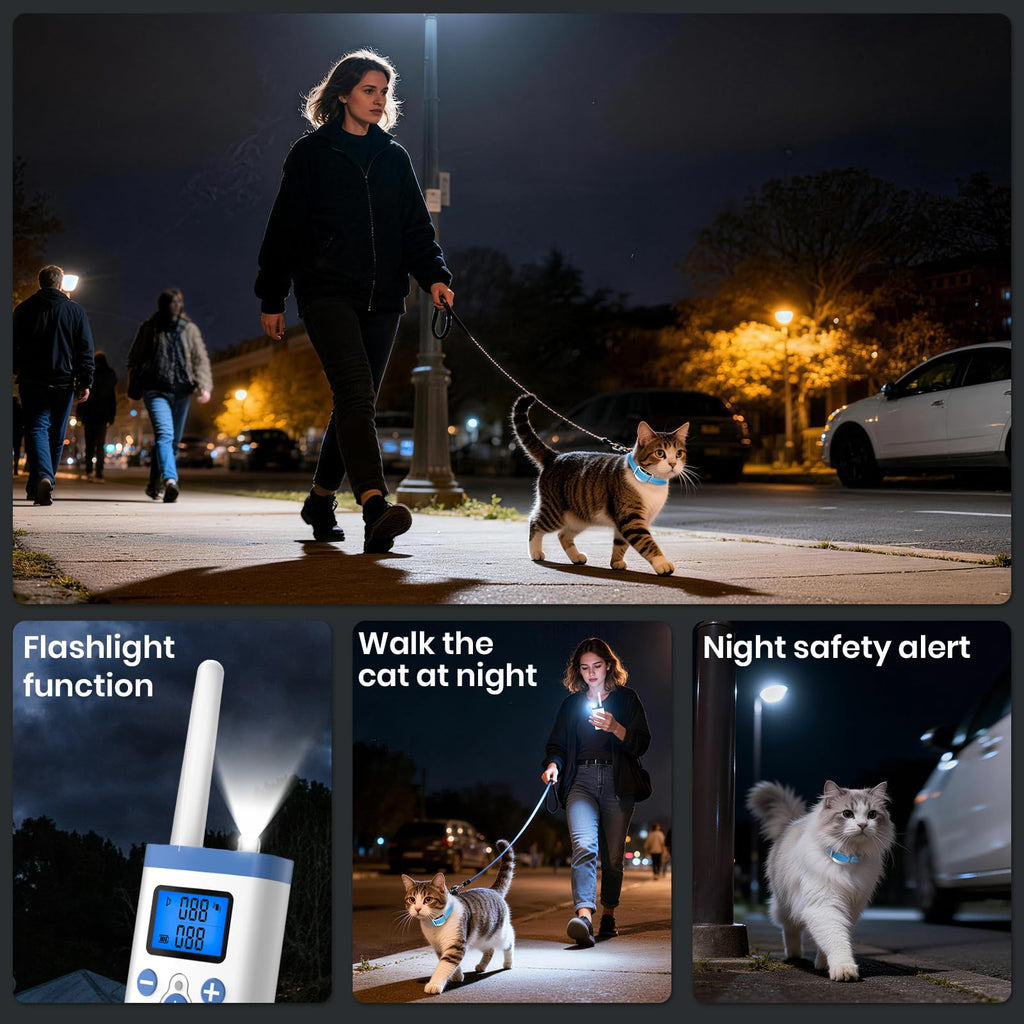 Lightweight Cat Training Collar with Remote, 4 Modes, IP67 Waterproof, Rechargeable W14084