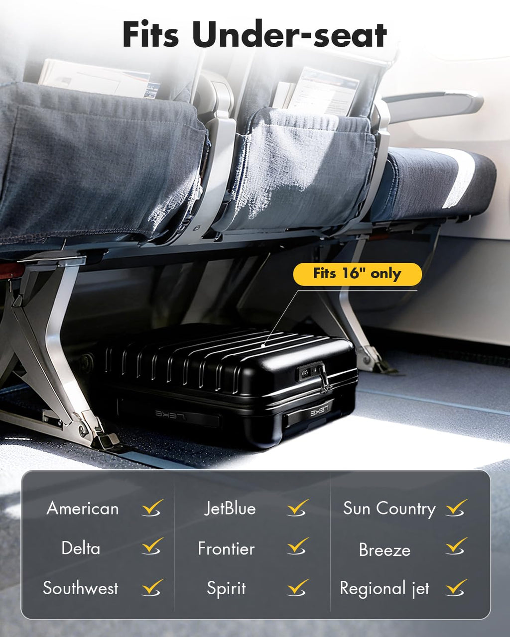 16 Inch Underseat Carry On Luggage M195
