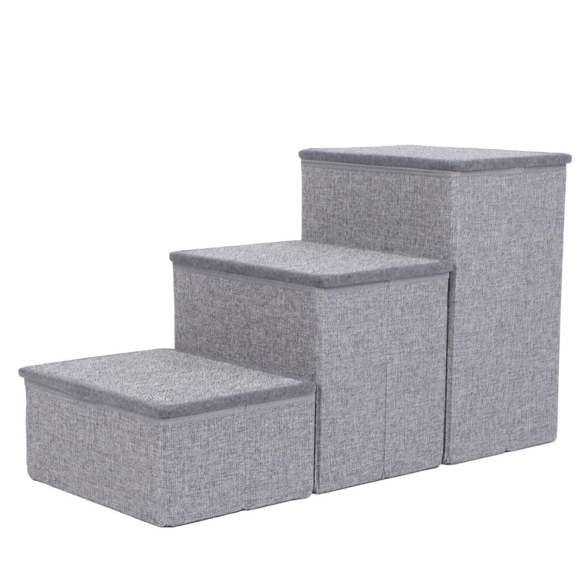 Foldable 3 Step Dog Stairs with Storage B35289