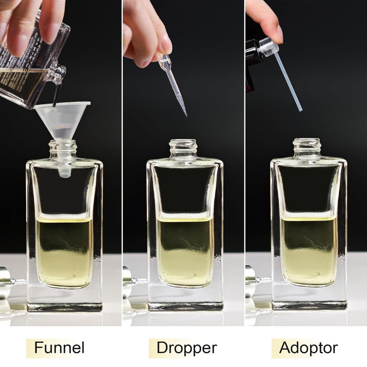 2 Pack 50ml Glass Spray Perfume Bottle Atomizer S514