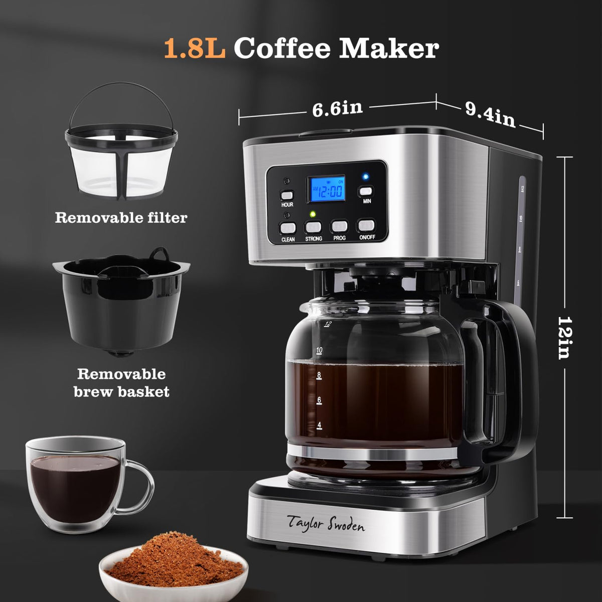 12-Cup Programmable Coffee Maker X6582