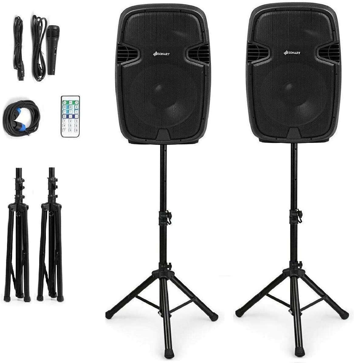 Portable 15" PA Speaker System Set K40302