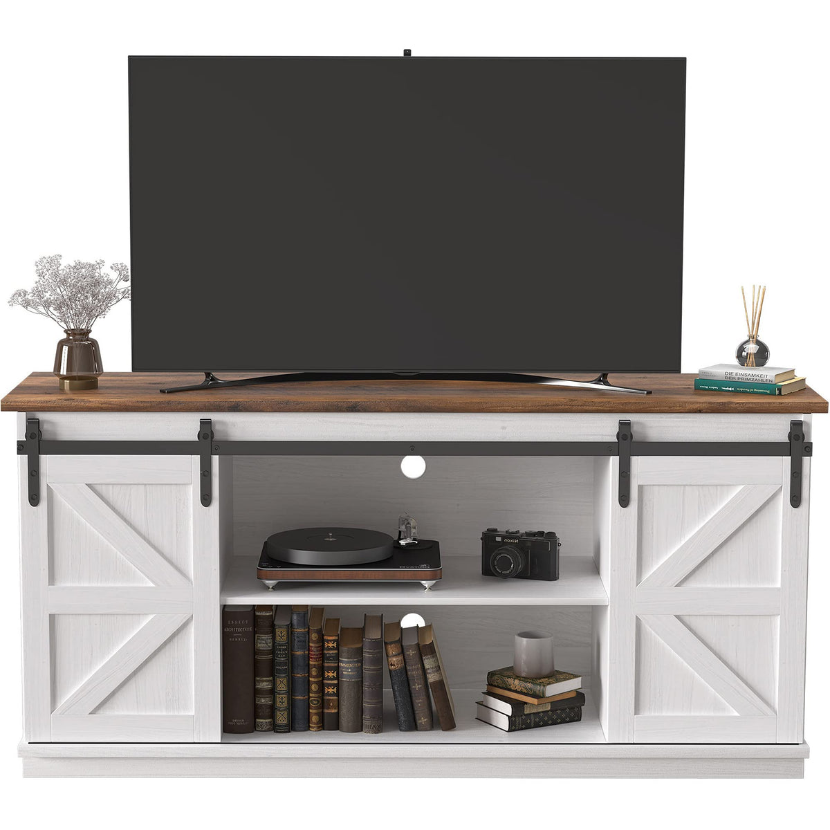 Bright White TV Stand for 65 Inch TV B892