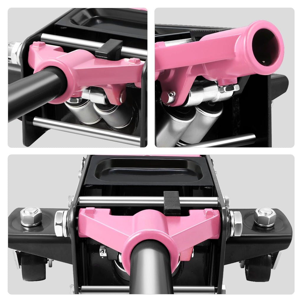 Low Profile Hydraulic Trolley Floor Jack 3 Ton Pink K422