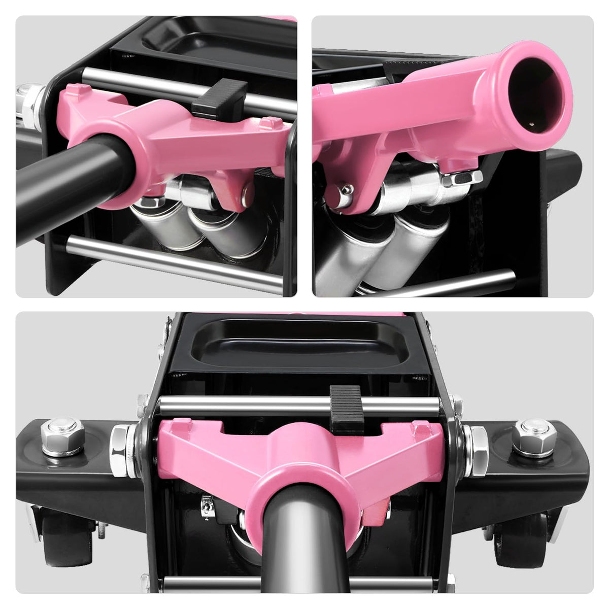 Low Profile Hydraulic Trolley Floor Jack 3 Ton Pink K422