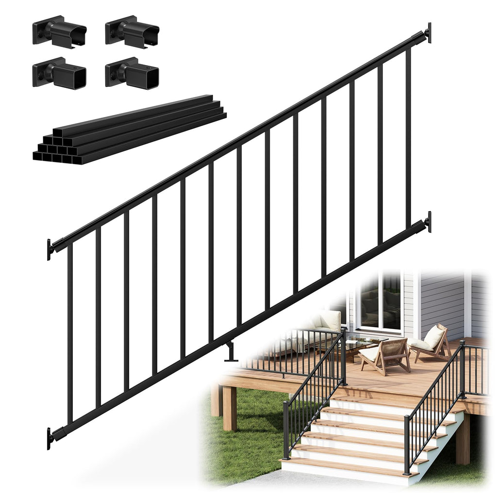 Black Aluminum Deck Railing Kit L157587