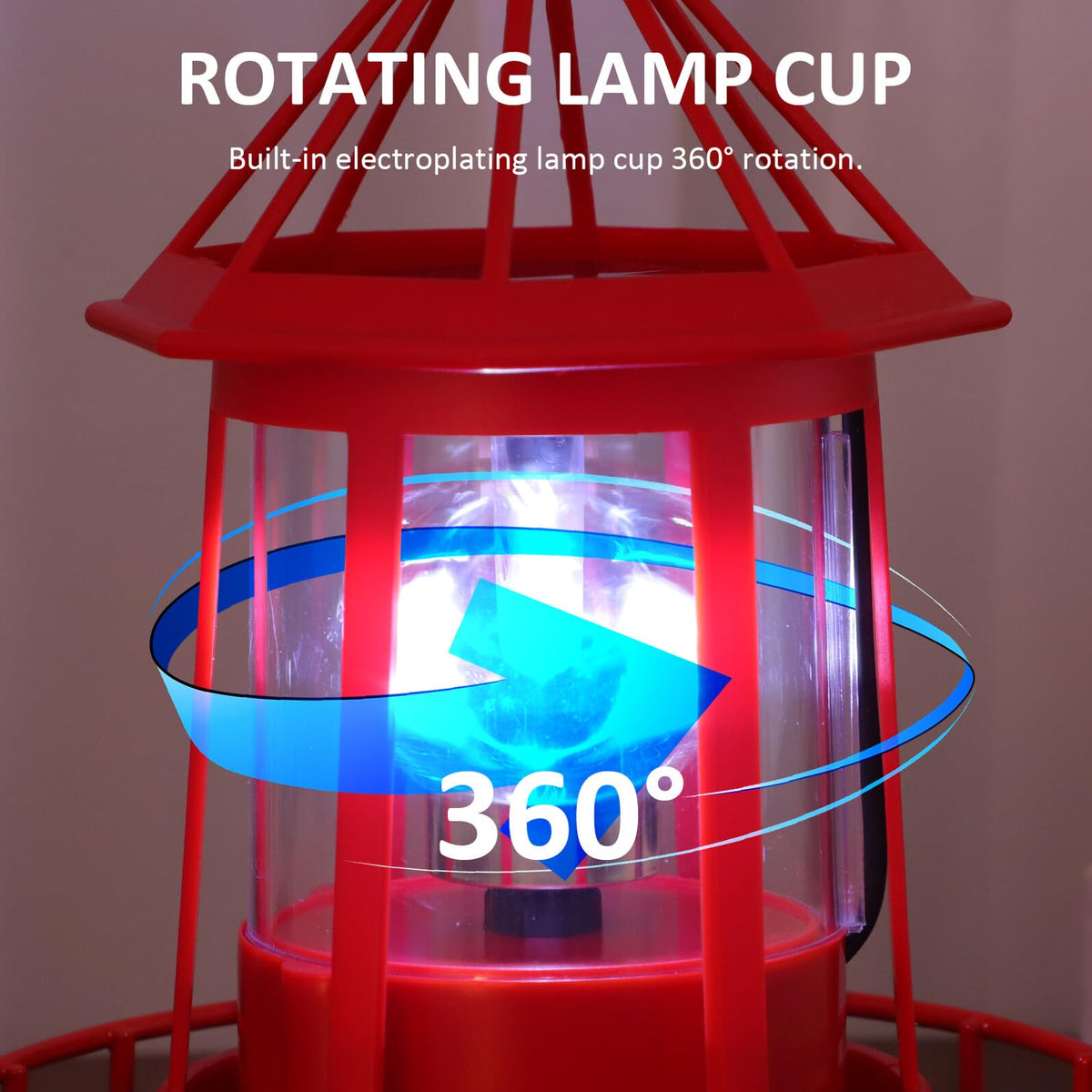 Solar Rotating Lighthouse Landscape Light K77313