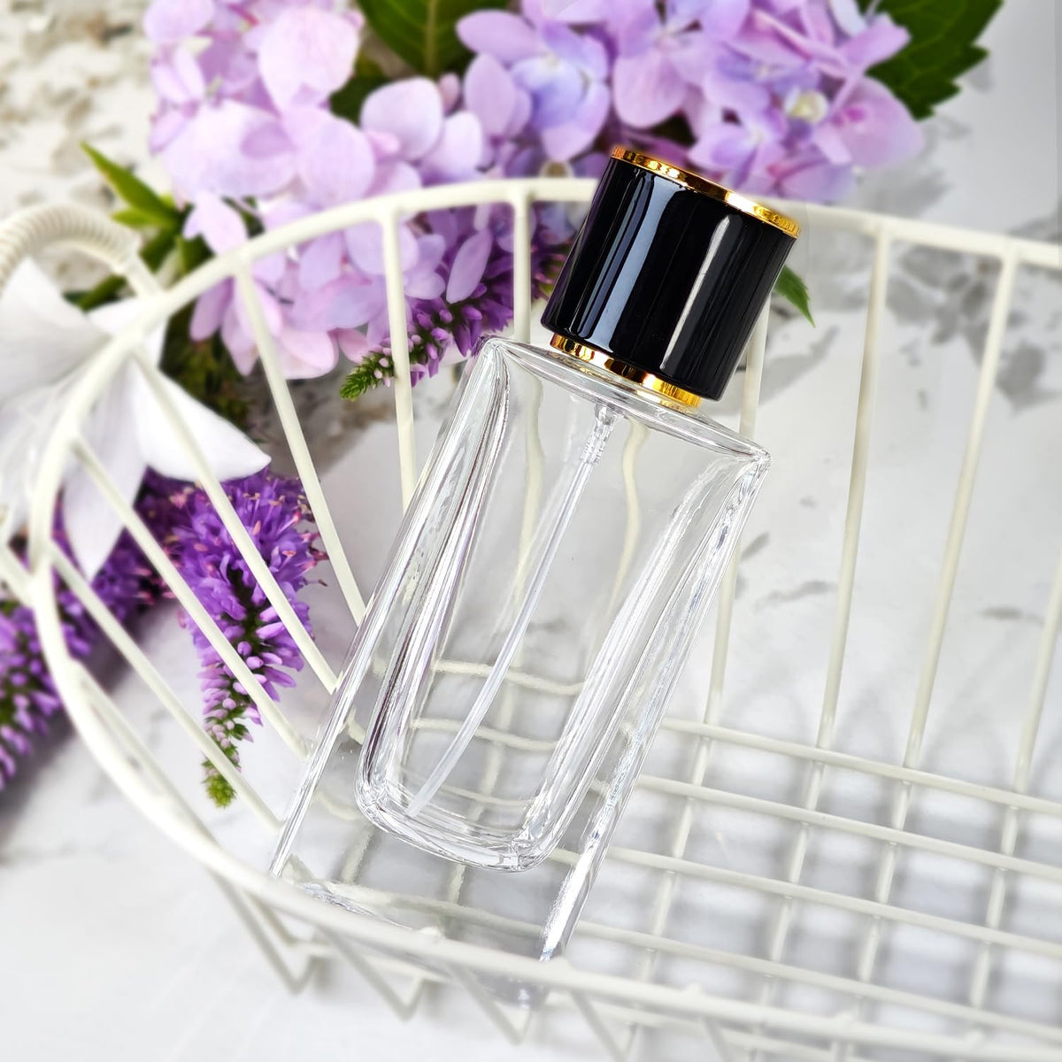 2 Pack 50ml Glass Spray Perfume Bottle Atomizer S514